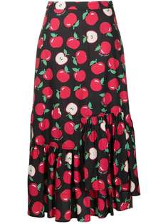 Boutique Moschino юбка асимметричного кроя с принтом