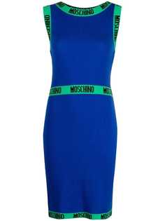 Moschino платье без рукавов с логотипом