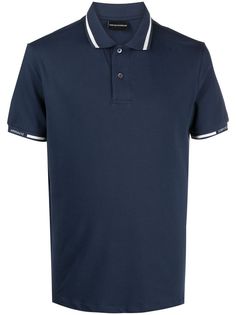 Emporio Armani рубашка поло с отделкой в полоску