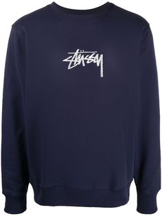 Stussy толстовка с круглым вырезом и логотипом