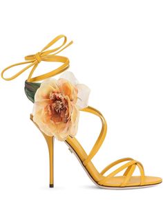 Dolce & Gabbana босоножки с цветочной аппликацией