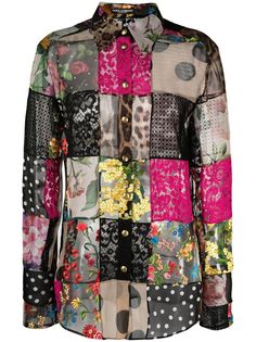 Dolce & Gabbana рубашка в технике пэчворк