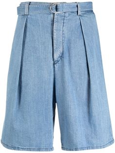 Giorgio Armani джинсовые шорты со складками