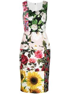 Dolce & Gabbana платье со вставками и цветочным принтом