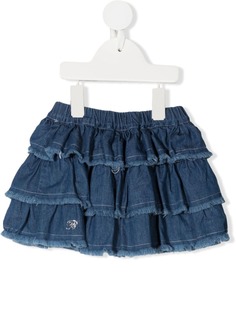 Miss Blumarine джинсовая юбка с оборками