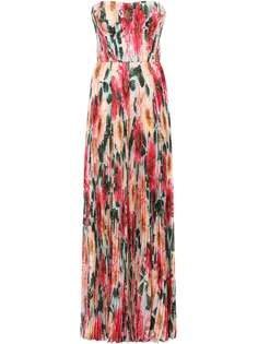 Dolce & Gabbana плиссированное платье с цветочным принтом