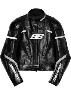 Balenciaga байкерская куртка с логотипом