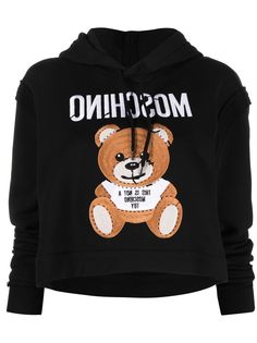 Moschino укороченное худи Teddy Bear на молнии