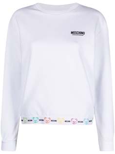 Moschino толстовка с логотипом на подоле