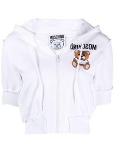 Moschino укороченное худи Teddy Bear на молнии