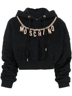 Moschino укороченное худи из коллаборации с Smiley