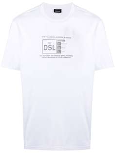 Diesel футболка со светоотражающим логотипом