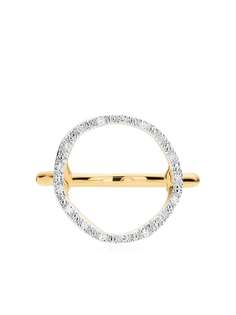 Monica Vinader кольцо Riva из желтого золота с бриллиантами