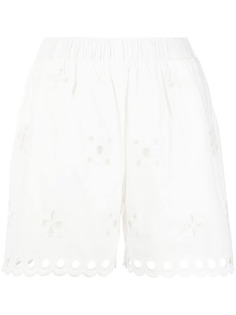RED Valentino шорты с английской вышивкой и завышенной талией