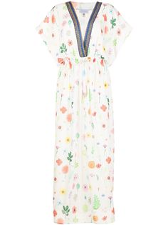 Mira Mikati платье макси с короткими рукавами и цветочным принтом