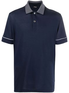 Kiton рубашка поло с контрастным воротником
