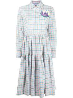 Mira Mikati клетчатое платье-рубашка длины миди