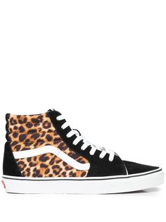 Vans высокие кеды SK8-Hi с леопардовым принтом