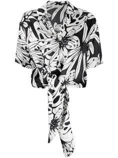 Laneus блузка с цветочным принтом