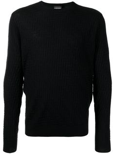 Emporio Armani джемпер с узором шеврон