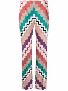 Missoni брюки с узором зигзаг