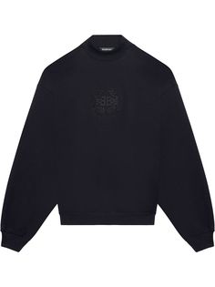 Balenciaga толстовка оверсайз с вышитым логотипом