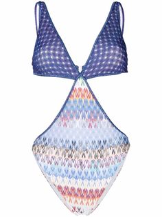 Missoni Mare купальник с узором зигзаг и вырезами