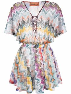Missoni Mare платье с узором зигзаг