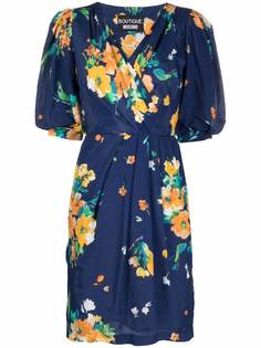 Boutique Moschino платье с запахом и цветочным принтом
