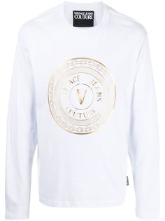 Versace Jeans Couture футболка с длинными рукавами и логотипом