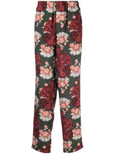 UNDERCOVER прямые брюки с цветочным принтом