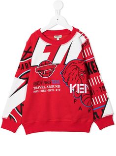 Kenzo Kids толстовка с вышитым логотипом
