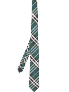 Burberry клетчатый галстук с заостренным концом