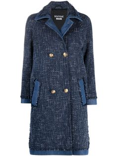 Boutique Moschino двубортное джинсовое пальто