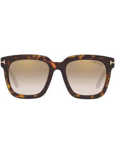 TOM FORD Eyewear солнцезащитные очки в квадратной оправе черепаховой расцветки