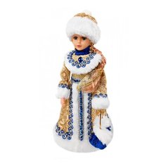 Фигурка SaintNIK Снегурочка под елку музыкальная, 42 см (9147-8) синий