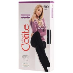 Колготки Conte Elegant Microcotton, 200 den, размер 5, nero (черный)