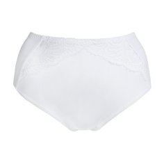 MILAVITSA Трусы слипы высокой посадки с кружевными вставками Classic, размер 114, белый