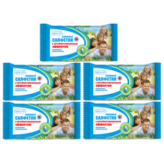 Влажные салфетки Vestar для всей семьи с антибактериальным эффектом, 70 шт., 5 уп.