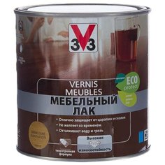 Лак V33 Водный для мебели глянцевый полиакриловый золотой дуб 0.5 л