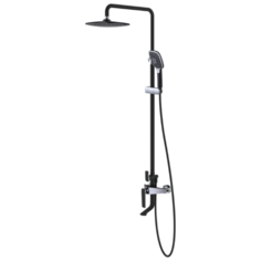 Душевая стойка Rose R1336 хром/черный