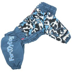 Дождевик для собак ForMyDogs Камуфляж 487/3SS-2020 M B1 синий