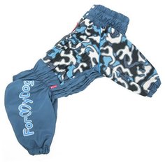 Дождевик для собак ForMyDogs Камуфляж 487/3SS-2020 M B2 синий