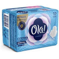 Ola! прокладки Classic Wings Singles Normal Поверхность сеточка, 4 капли, 10 шт.