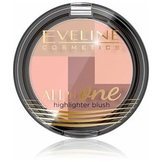 Eveline Cosmetics Палетка румяна и хайлайтеров All in One 01