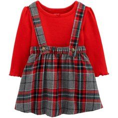 Комплект одежды Carters размер 18M, красный/клетка Carters