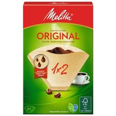 Одноразовые фильтры для капельной кофеварки Melitta Original коричневые Размер 1х2, коричневый
