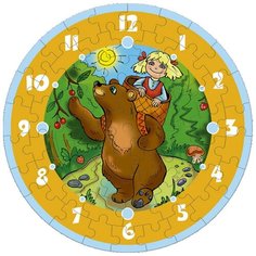 Часы-пазл Умная Бумага Часы Маша и Медведь (126-02), 61 дет.