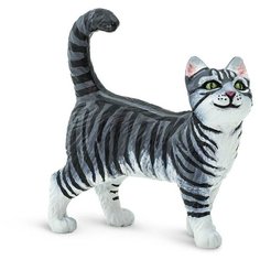 Фигурка Safari Ltd Серая полосатая кошка 100128