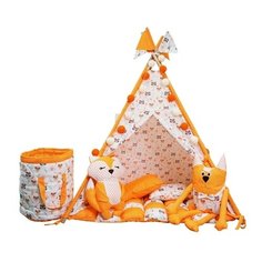 Палатка ВИГВАМиЯ максимальный с бомбоном, лисички-индейцы